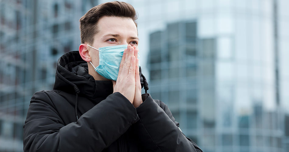 Praying with a mask